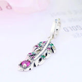 925 Silver Purple Leaf Bead for Charm Bracelet