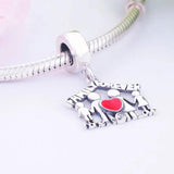 925 Silver Heart Family Bead Pendant for Pan Charm Bracelet
