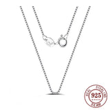 18K Yellow Box Chain Necklace 925 Sterling Silver 0.6mm 0.8mm 1.0mm