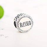 925 Silver Blessed Zirconia Bead Pan Charm Bracelet