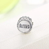 925 Silver Blessed Zirconia Bead Pan Charm Bracelet