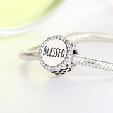 925 Silver Blessed Zirconia Bead Pan Charm Bracelet