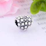 925 Silver Heart Beat Bubble Bead for Pan Bracelet