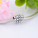 925 Silver Heart Beat Bubble Bead for Pan Bracelet