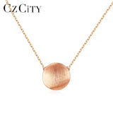Minimalist 925 Sterling Silver Round Pendant Necklace for Women SN0357