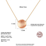 Minimalist 925 Sterling Silver Round Pendant Necklace for Women SN0357