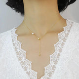 925 Silver Pearl Tassel Choker Necklace Birthday Gift