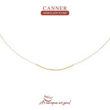 925 Sterling Silver Tube Necklace Long Chain Collier