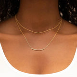 925 Sterling Silver Tube Necklace Long Chain Collier