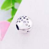 CZ Crystal Bead for Charm Bracelet 925 Silver - DIY Craft