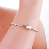 CZ Crystal Bead for Charm Bracelet 925 Silver - DIY Craft