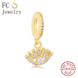 925 Silver Evil Eye Zircon Bead Charms Bracelet Make Women Berloque