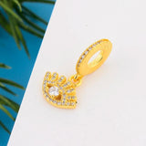 925 Silver Evil Eye Zircon Bead Charms Bracelet Make Women Berloque