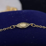Opal Eye Crystal Pendant Necklace Teufels Auge 14k-gold Plated Natural Opal Neck
