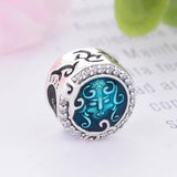 925 Silver Green Enamel Magic Girl Witch Charm Bracelet Berloque