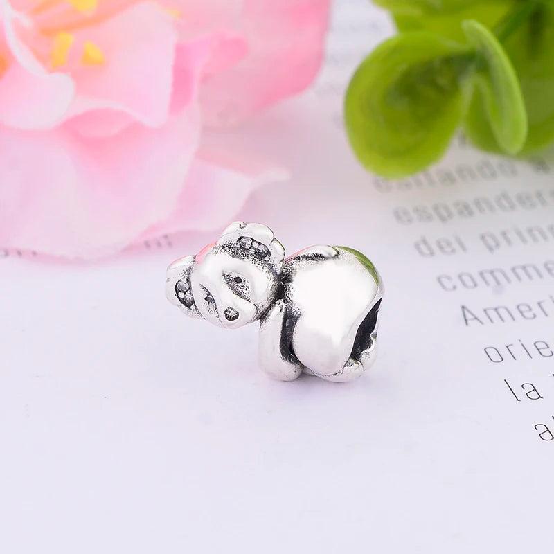 925 Sterling Silver Koala Bead for Charm Bracelet