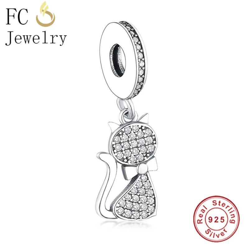 925 Silver Cat Charm Bracelet Berloque