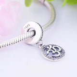 925 Silver Love Symbol Zirconia Bead Pendant for Charm Bracelet