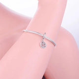 925 Silver Love Symbol Zirconia Bead Pendant for Charm Bracelet