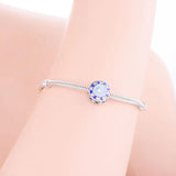 925 Silver Evil Eye Zirconia Crystal Beads Charm Bracelet