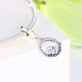 925 Silver Rubbit Zircon Bead Pendant for Pan Charm Bracelet