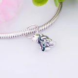 925 Silver Rock Punk Dinosaur Tie Guitar Music Bead Pan Charm Bracelet