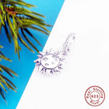 925 Silver Sunflower CZ Pendant Charm Bracelet for Pan Charms