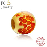 925 Sterling Silver Honey Beads for DIY Pan Charms Bracelets
