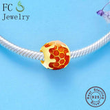 925 Sterling Silver Honey Beads for DIY Pan Charms Bracelets