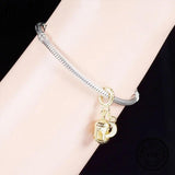 925 Silver Castle Moon Cage Pendant Bead for Bracelet Making