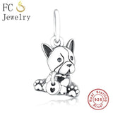 925 Sterling Silver Charm Bracelet with Crystal Beads