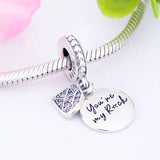 925 Silver My Rock Zirconia Bead Pendant Pan Charm Bracelet Making