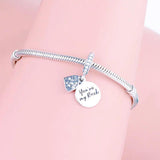 925 Silver My Rock Zirconia Bead Pendant Pan Charm Bracelet Making