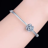 925 Silver Life Tree Charm Bracelet with Zirconia Bead