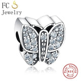 925 Sterling Silver Butterfly Bracelet Charms for Women