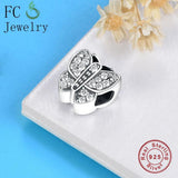 925 Sterling Silver Butterfly Bracelet Charms for Women