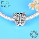 925 Sterling Silver Butterfly Bracelet Charms for Women