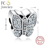 925 Sterling Silver Butterfly Bracelet Charms for Women