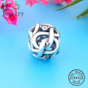 925 Silver Mom Infinity Bracelet Charms Spring Women Jewelry