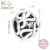 925 Silver Mom Infinity Bracelet Charms Spring Women Jewelry