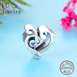 925 Sterling Silver Music Note Dance Charm Bracelet Bead