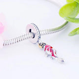 925 Silver Good Fortune Coin Red Carp Fish Bead Charm