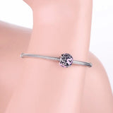 925 Silver Pink Heart Bead for Pan Charm Bracelet
