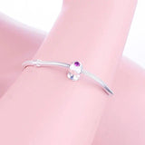 925 Silver Red CZ Wine Cup Glass Bead for Charm Bracelet