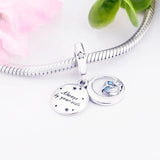 Mom Baby Owl Eye Star Sky Bead Pendant 925 Silver Charm Bracelet Making
