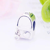 Travel Backpack Bag Fit Pan Charm Bracelet 925 Sterling Silver
