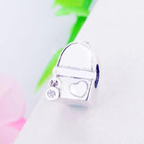 Travel Backpack Bag Fit Pan Charm Bracelet 925 Sterling Silver