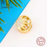 925 Silver Palm Tree Charm Bracelet for Summer Berloque