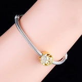 925 Silver Palm Tree Charm Bracelet for Summer Berloque