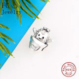 925 Silver Cactus Hug Prickly Pear Bead Bracelet Charm